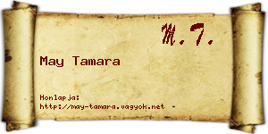 May Tamara névjegykártya